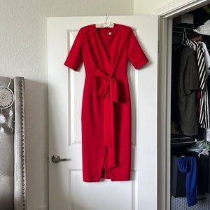 Red maxi dress